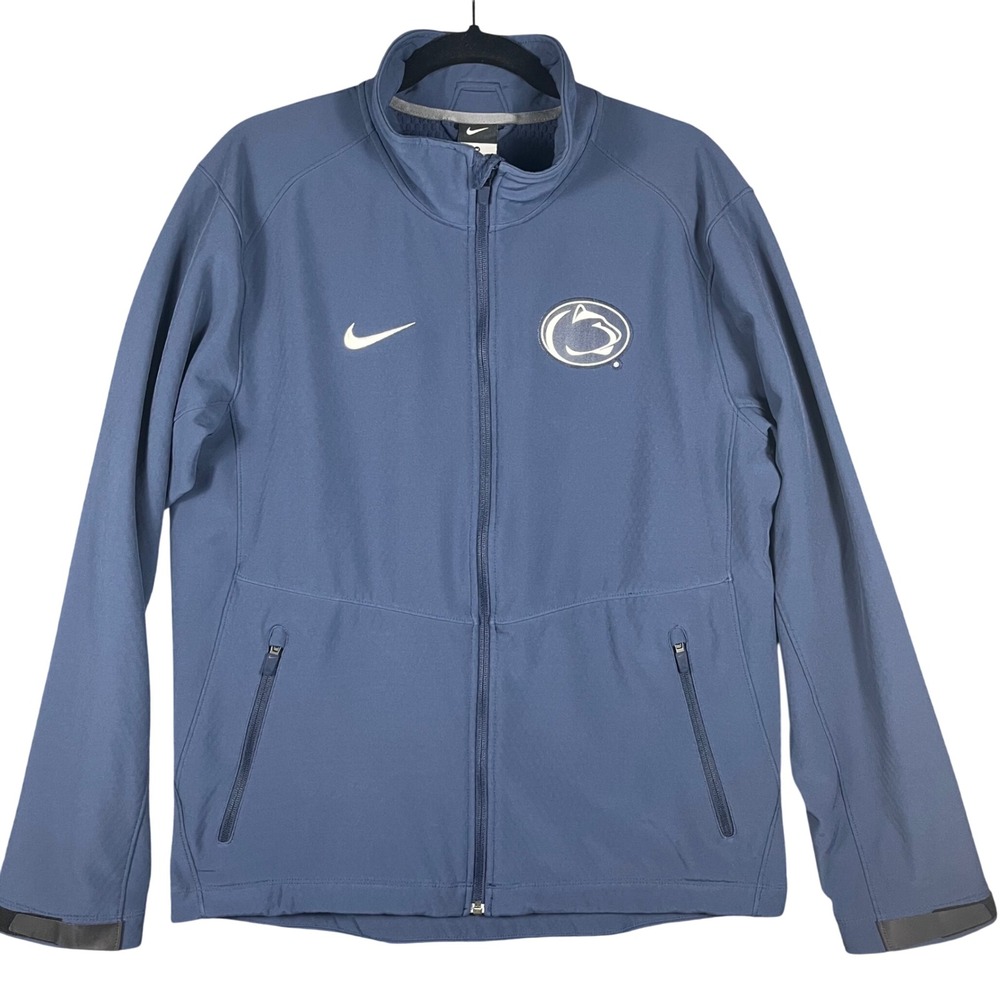 Nike Penn State Softshell Jacket Mens M Blue Full‎ Zip Nittany Lions NCAA